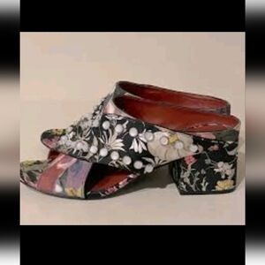 3.1 Phillip Lim RARE Floral Cube Pearl Studded Criss-cross Block Heel Sandals 38